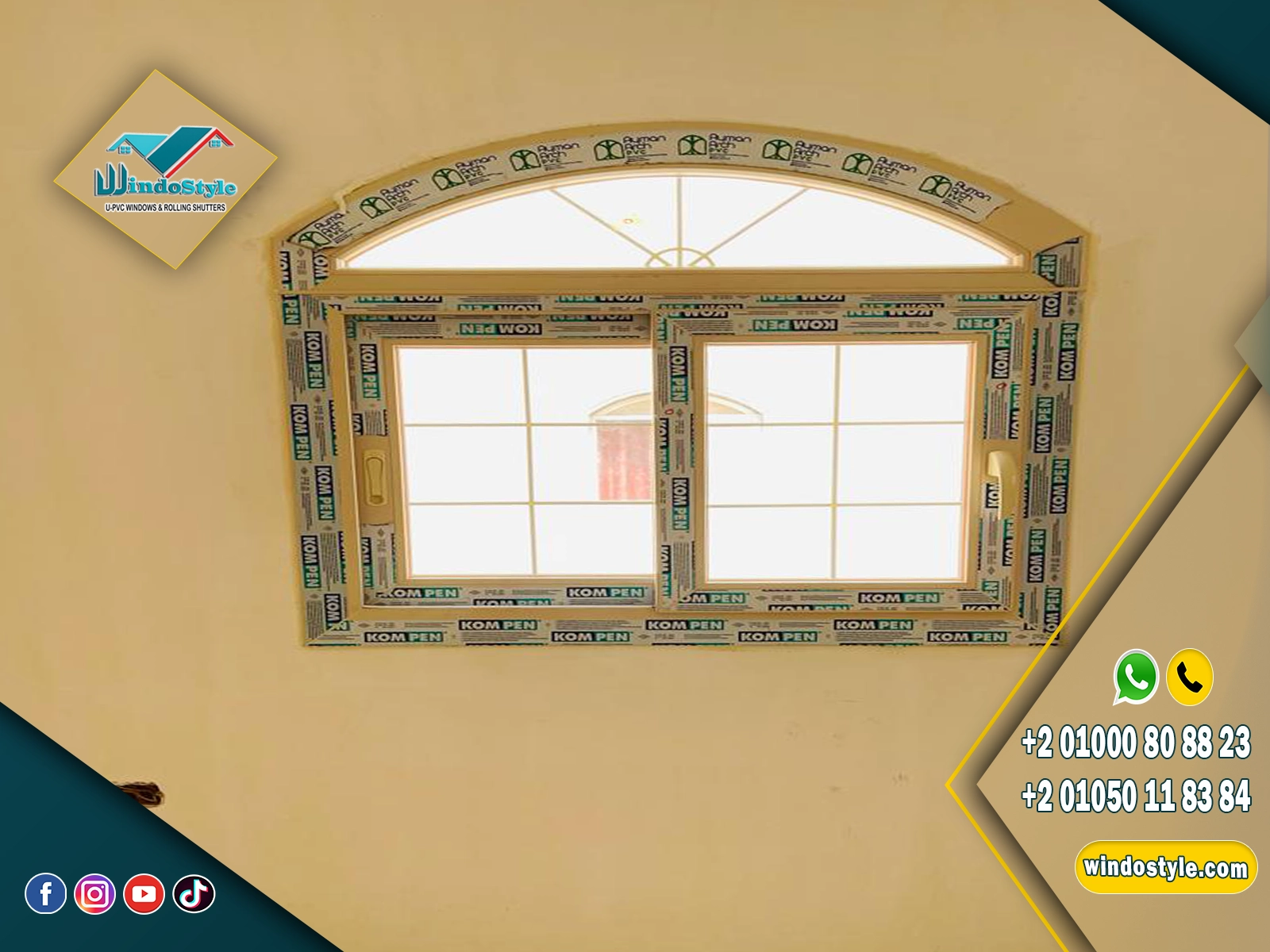 upvc-window-shapes-in-egypt-9 شباك uPVC أفقي يوفر تهوية وإضاءة طبيعية