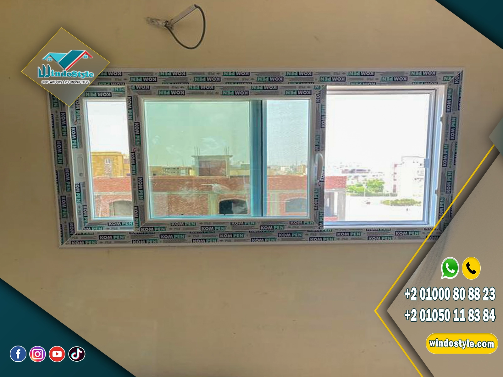 تصميم شباك uPVC متعدد الغرف لعزل الحرارة والضوضاء