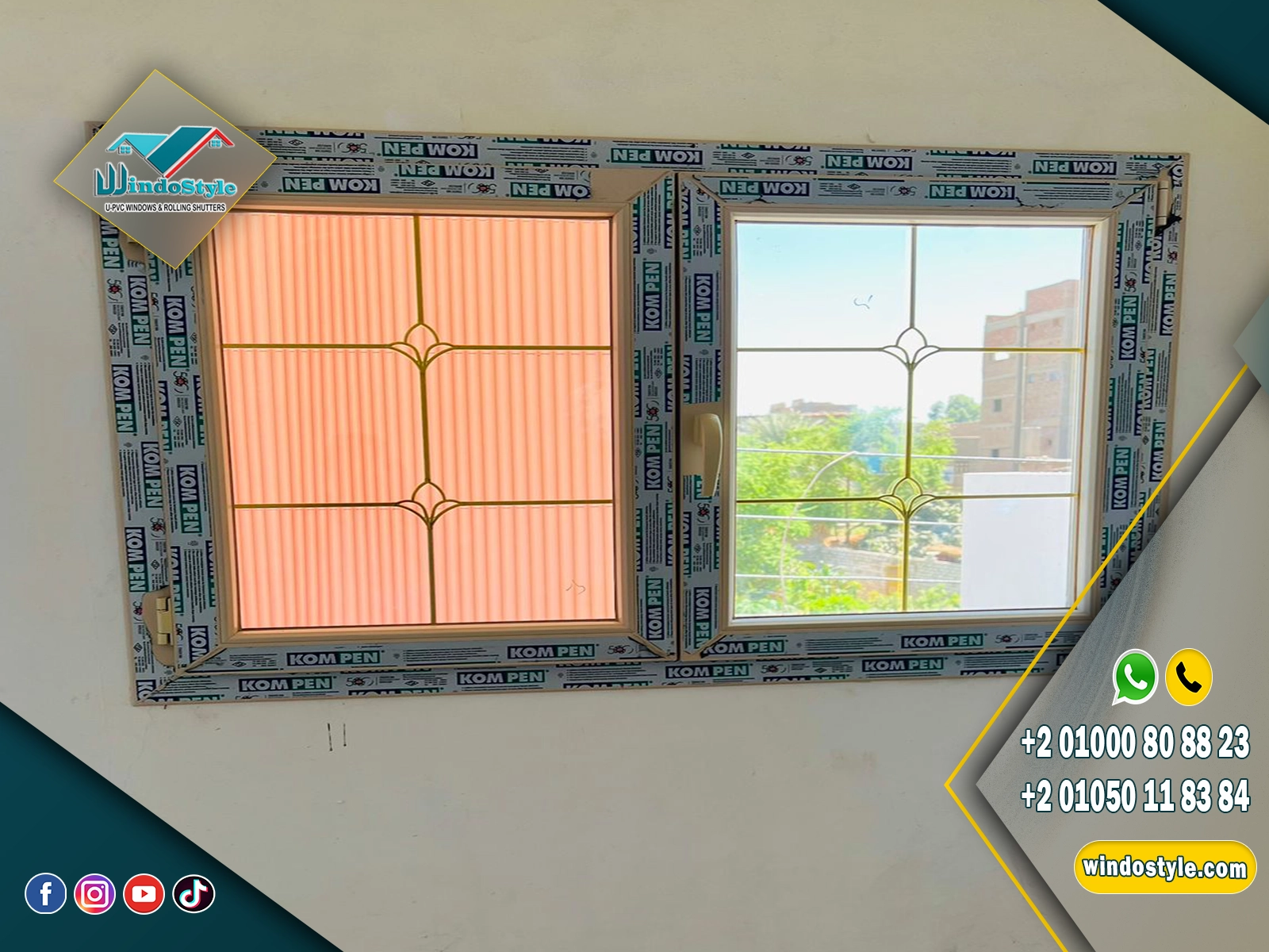 مقاومة للحرارة والرطوبة شبابيك uPVC في مصر