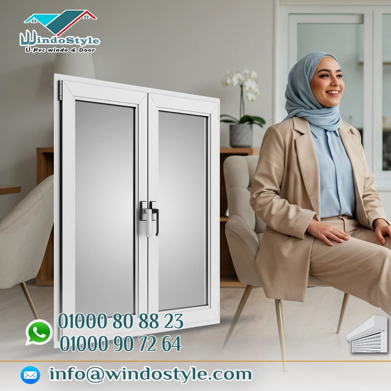 أبواب وشبابيك الـ UPVC من ويندوستايل ... اختيار المستقبل 1 بتفكر تغير أبواب وشبابيك بيتك؟ 🤔 اختيارك مش بس بيأثر على شكل بيتك، لكنه كمان بيأثر على راحتك وتكلفة الصيانة. لان 10 مميزات مذهلة تخليك تختار الـ UPVC من #ويندوستايل وانت مطمن :