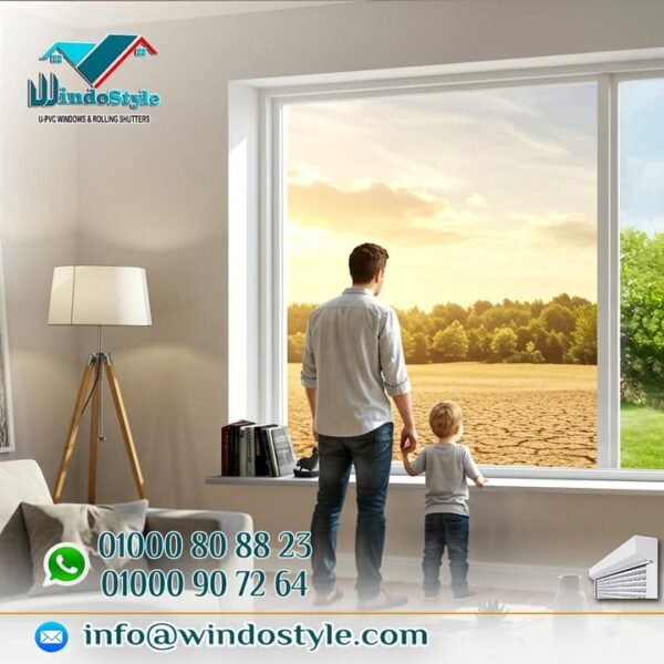 شبابيك UPVC من ويندوستايل: راحة وحماية في زمن المناخ المتغير 1 المناخ بقى بيتغير بسرعة وبشكل غير متوقع. يوم حر شديد، واليوم اللي بعده برد قارس، مع رياح وأمطار في أوقات غريبة من السنة. الظروف دي بتأثر بشكل مباشر على راحتنا داخل البيت، وبتخلينا دايمًا بندور على حلول ذكية تحافظ على استقرار الجو وتحمي بيتنا من عوامل الطبيعة.